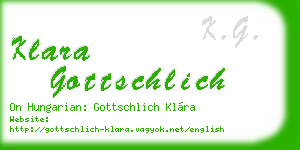 klara gottschlich business card